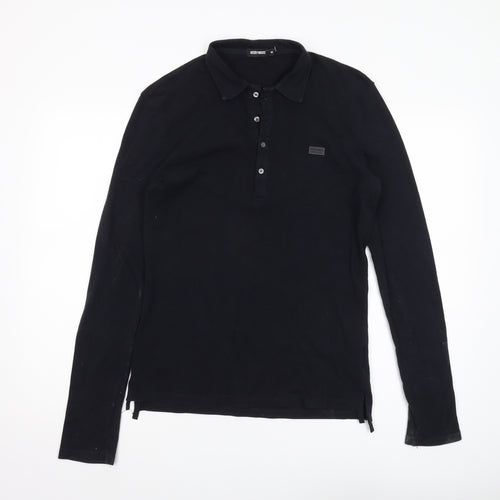 Antony Morato Men's Black Long Sleeve Polo M