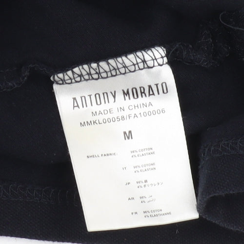 Antony Morato Men's Black Long Sleeve Polo M