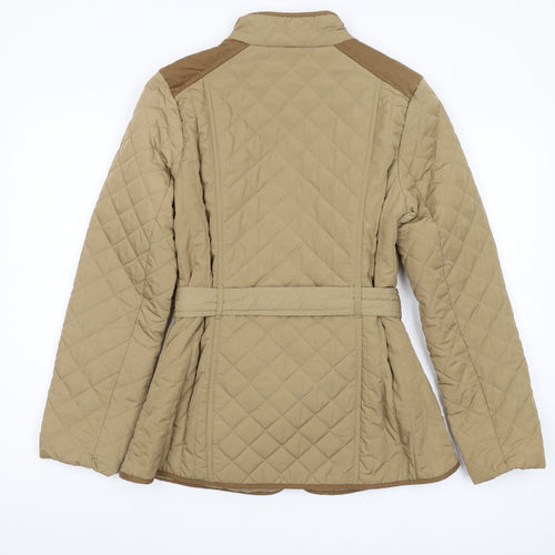 BHS Women's Beige Quilted Regular Jacket Size 12
