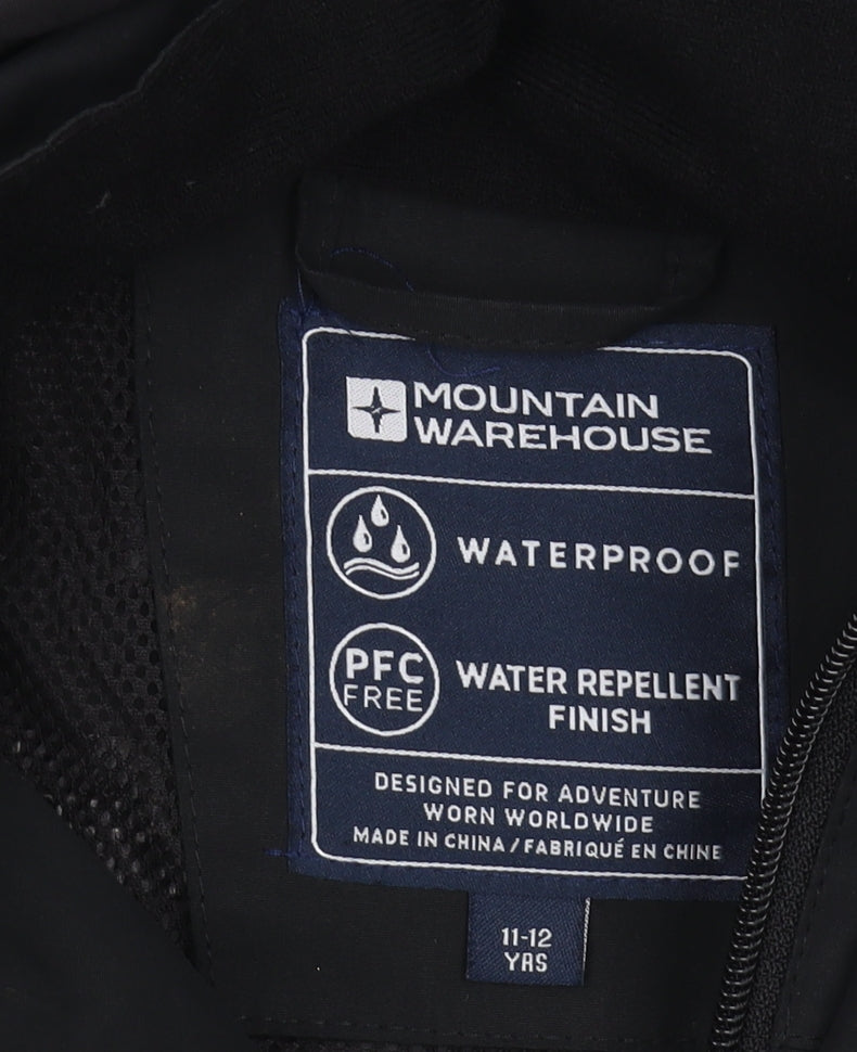 Mountain Warehouse Boys Black Waterproof Parka Coat 11-12Y