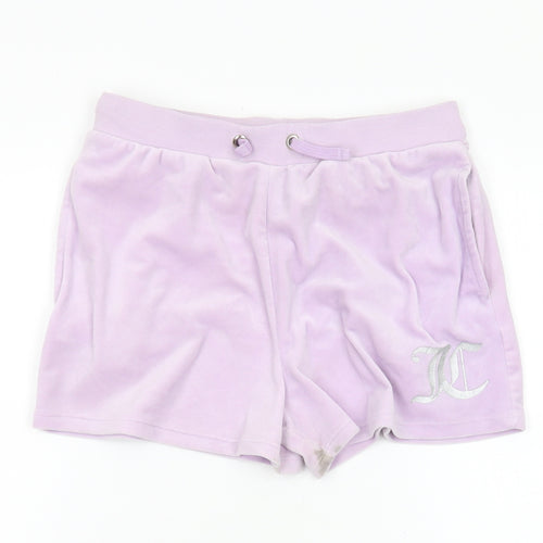 Juicy Couture Girls Purple Shorts, 14-15 Years, Elastic Waist
