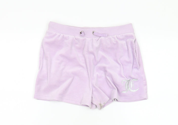 Juicy Couture Girls Purple Shorts, 14-15 Years, Elastic Waist