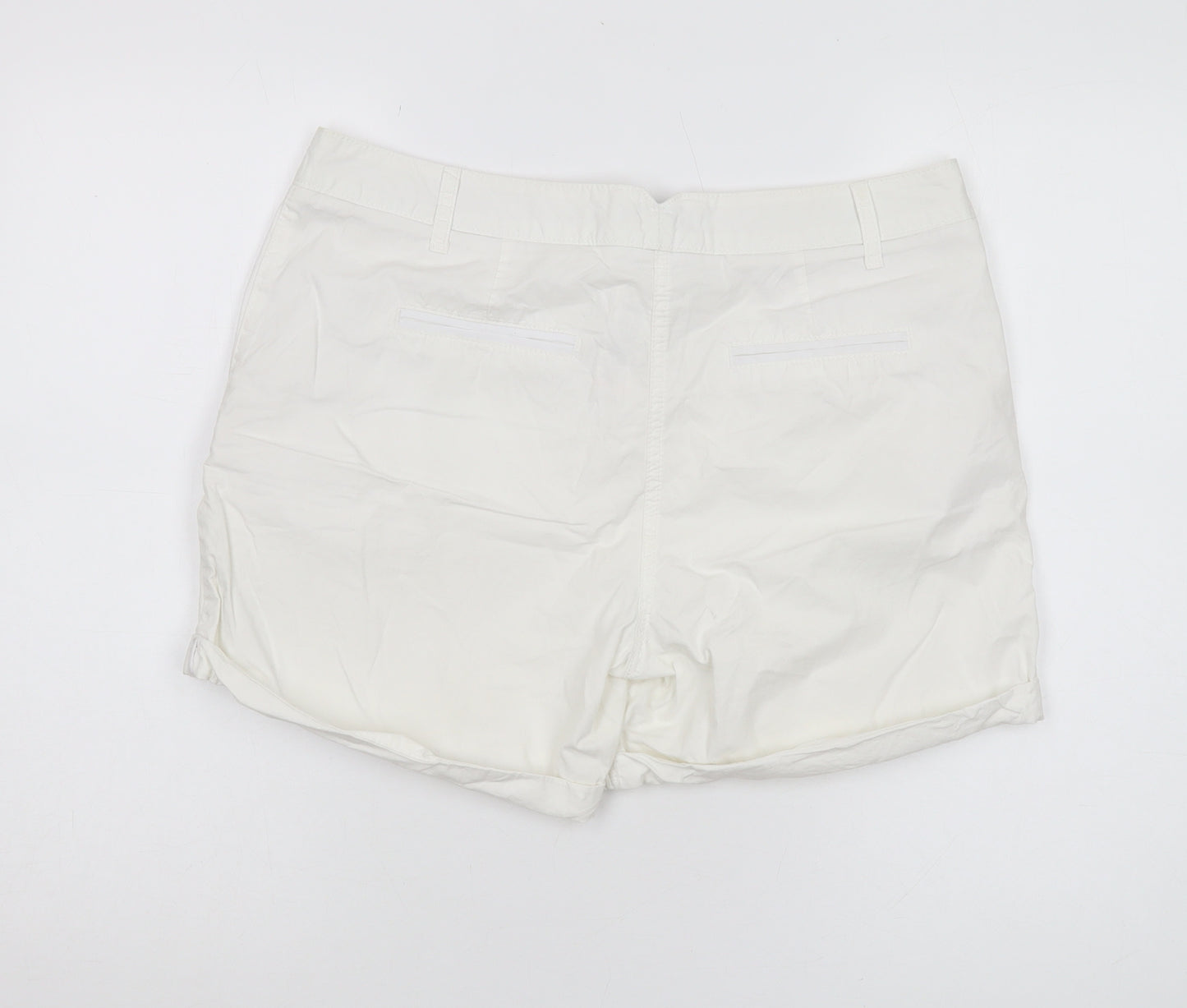 Next Women's White Chino Shorts Size 12 Casual