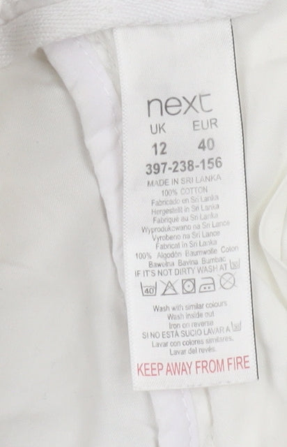 Next Women's White Chino Shorts Size 12 Casual