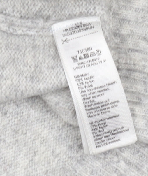 Monsoon Women's Blue Mock Neck Star Jumper - Size L