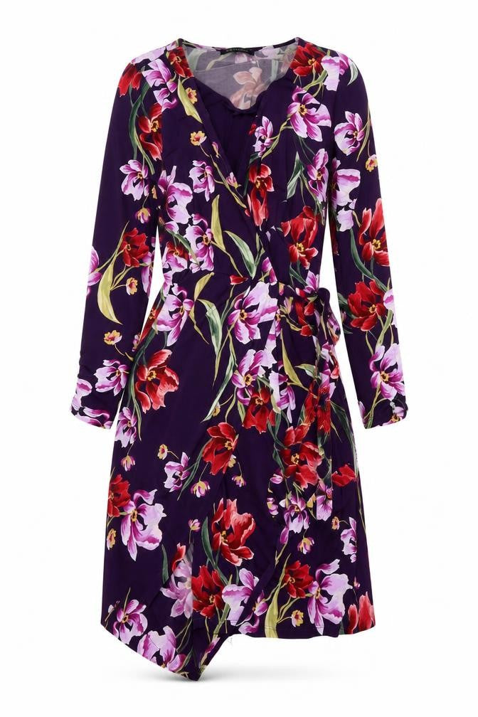 Front view of Marks & Spencer Women's Floral Wrap Dress, size 14
