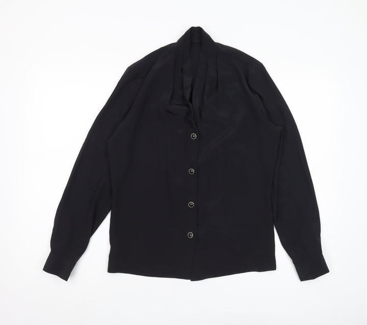 Marks & Spencer Women's Black Button Blouse Size 8