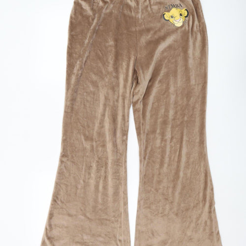 Disney Women's Brown Flared Trousers M