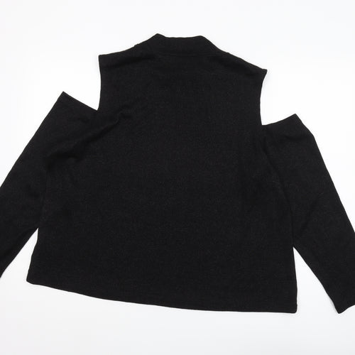 Marks and Spencer Women's Black Cold Shoulder Blouse UK 22