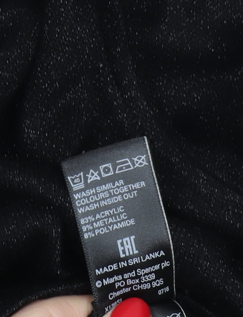 Marks and Spencer Women's Black Cold Shoulder Blouse UK 22
