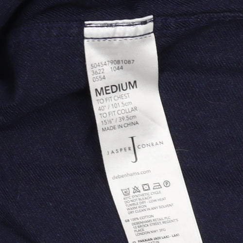 Jasper Conran Men's Blue Long Sleeve Shirt, M