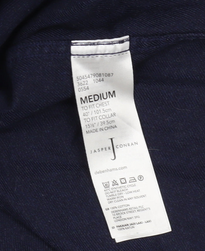 Jasper Conran Men's Blue Long Sleeve Shirt, M