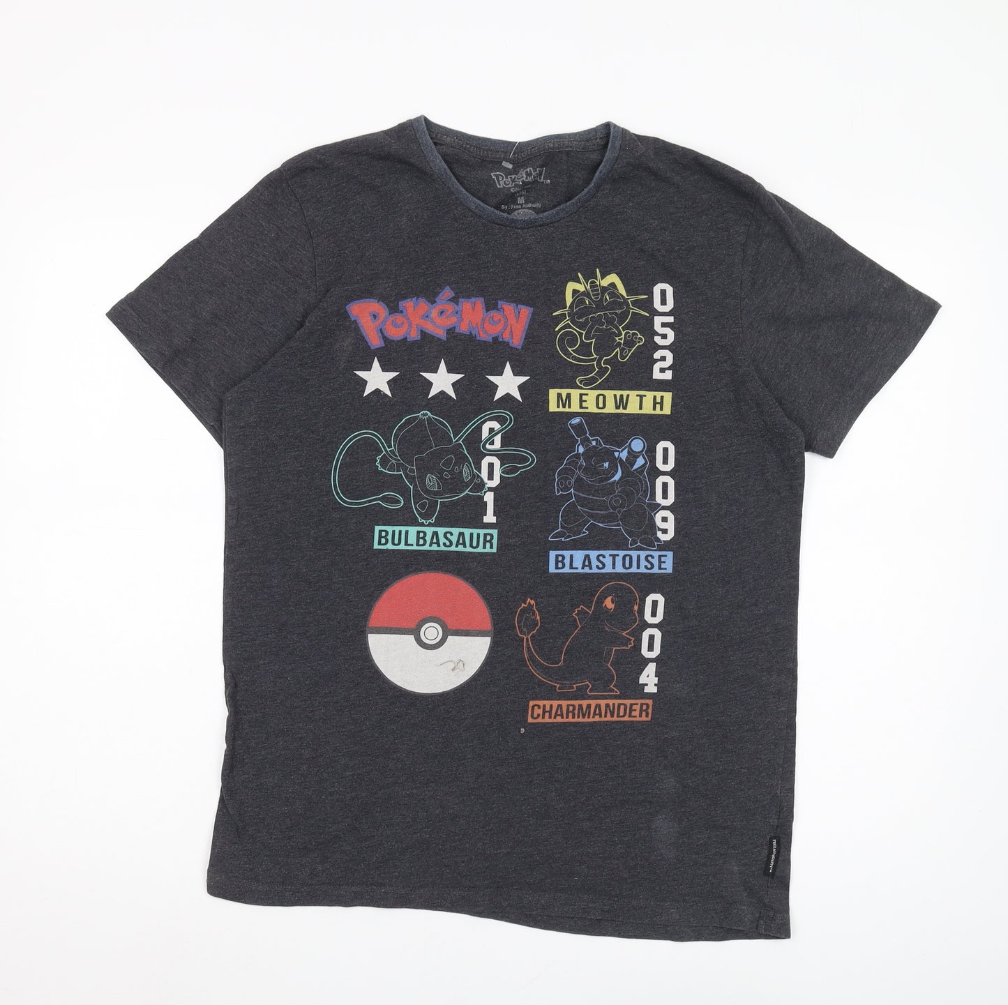 Pokémon Men's Black M T-Shirt - Iconic Graphic Print Casual Tee