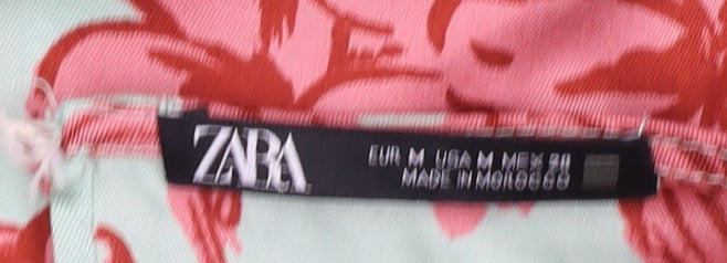 Zara Women's Multicoloured Floral Wrap Dress Size 10