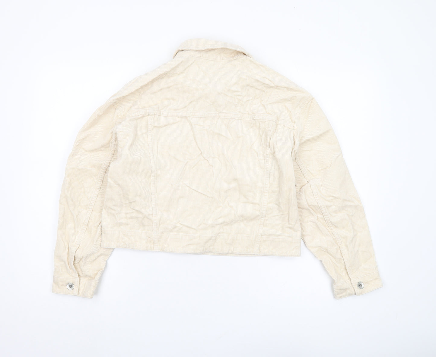 Uniqlo Women's Beige Cropped Corduroy Jacket S