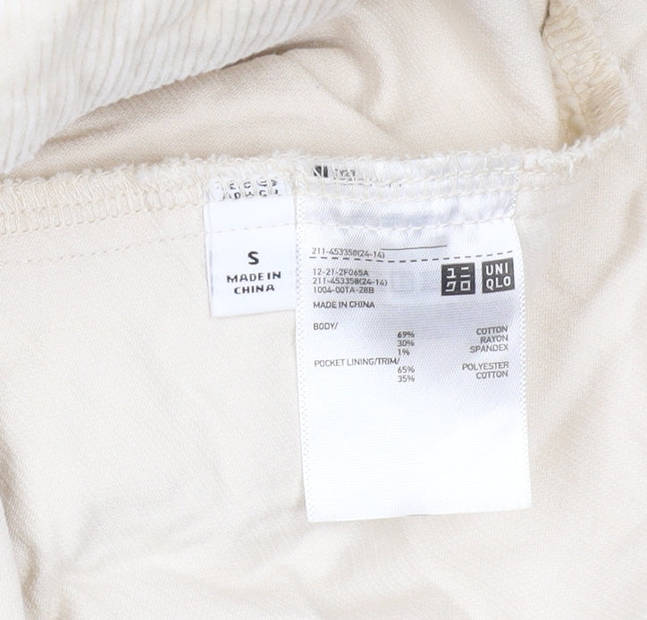 Uniqlo Women's Beige Cropped Corduroy Jacket S