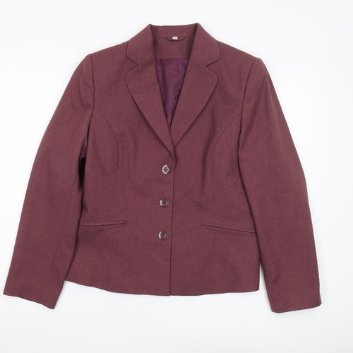 Style by EWM Women's Purple Suit Jacket Size 12