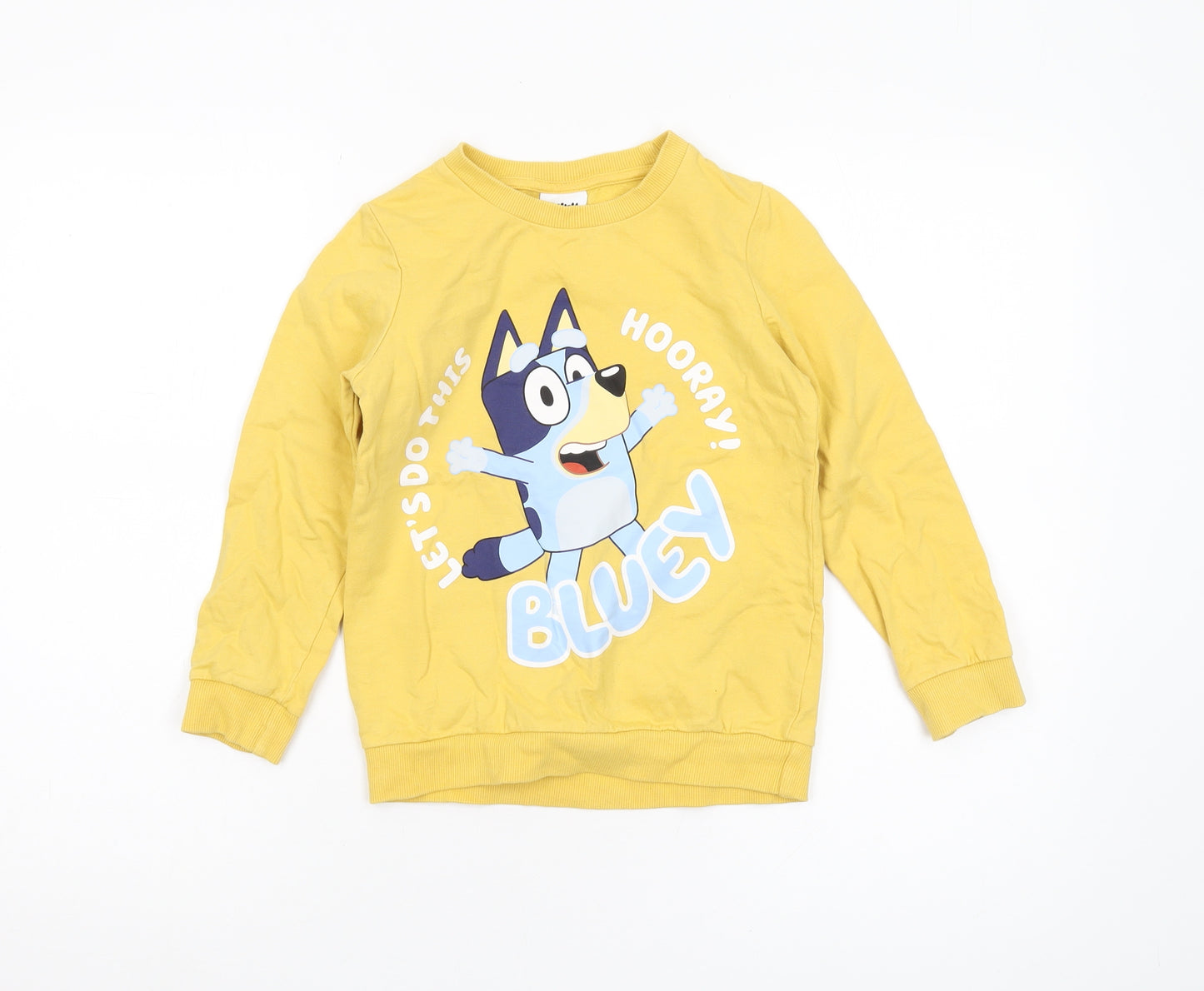 Bluey Boys Yellow Pullover Sweatshirt 6-7 Years