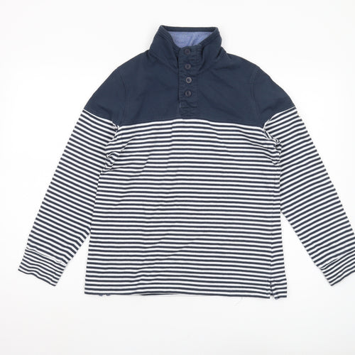 Regatta Women's Blue Striped Henley Sweatshirt Size 10
