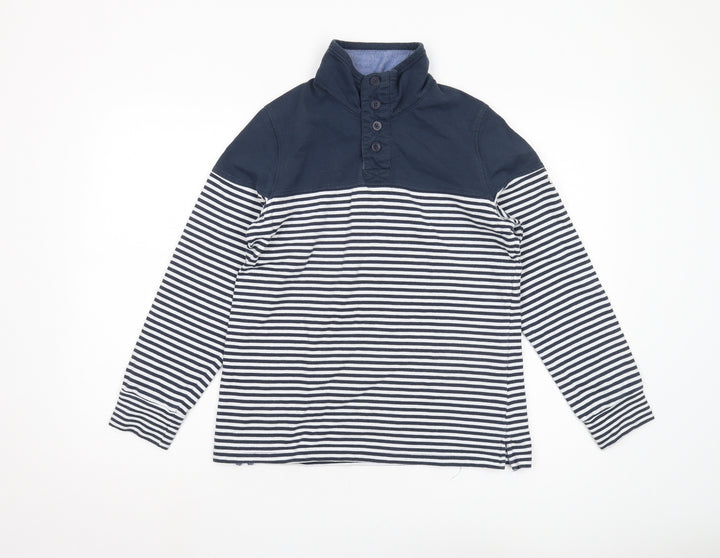 Regatta Women's Blue Striped Henley Sweatshirt Size 10