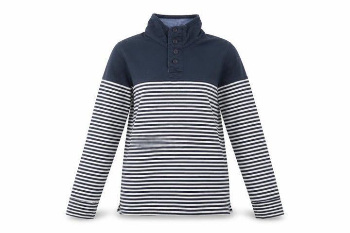 Regatta Women's Blue Striped Henley Sweatshirt Size 10