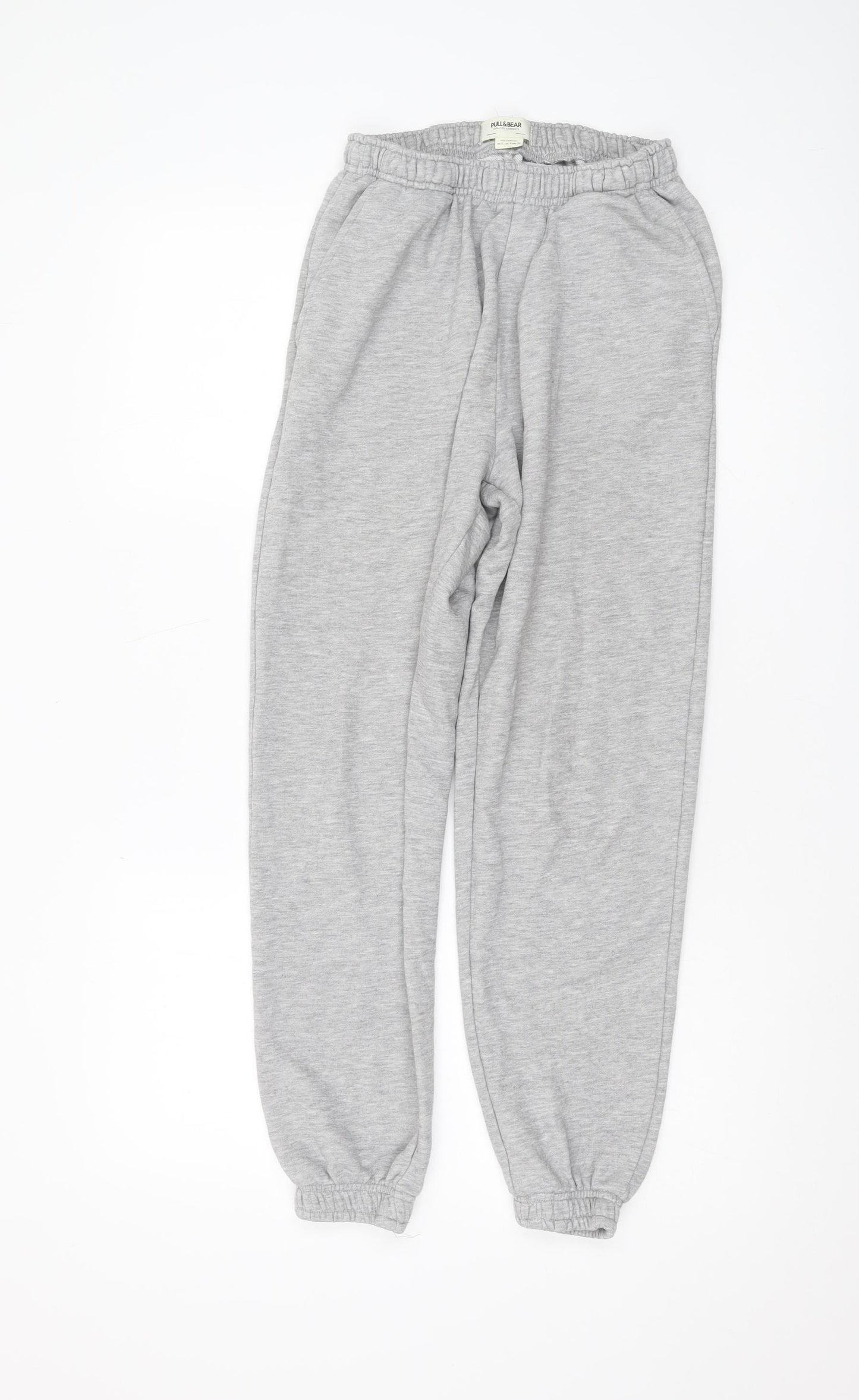 Pull & Bear Grey Jogger Trousers S Unisex Cotton Blend