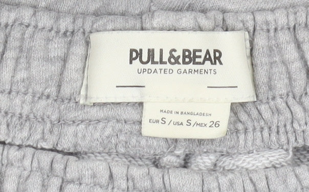 Pull & Bear Grey Jogger Trousers S Unisex Cotton Blend
