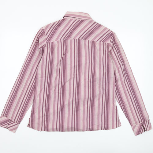 EWM Women's Pink Striped Button-Up Shirt Size 12