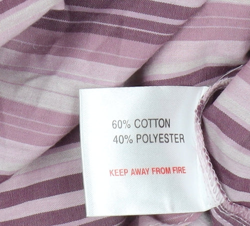 EWM Women's Pink Striped Button-Up Shirt Size 12