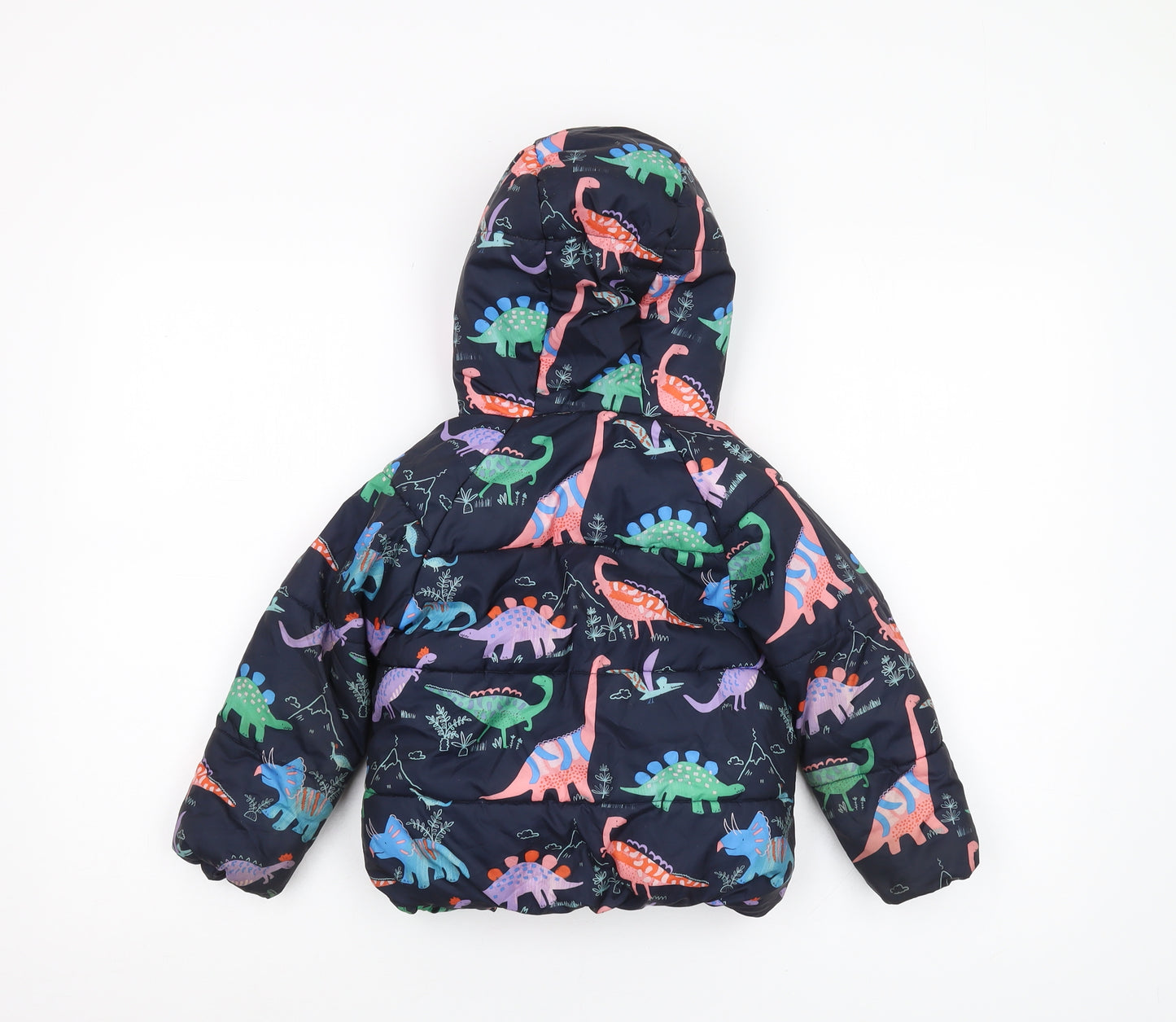 Marks and Spencer Boys' Dinosaur Puffer Jacket 2-3 Years Multicoloured