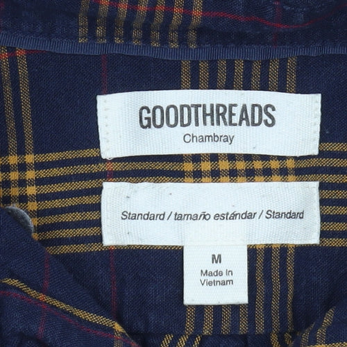 Goodthreads Men's Multicoloured Plaid Shirt Medium