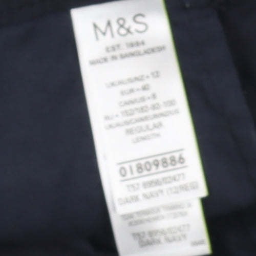 Marks and Spencer Women's Black Chino Trousers Size 12