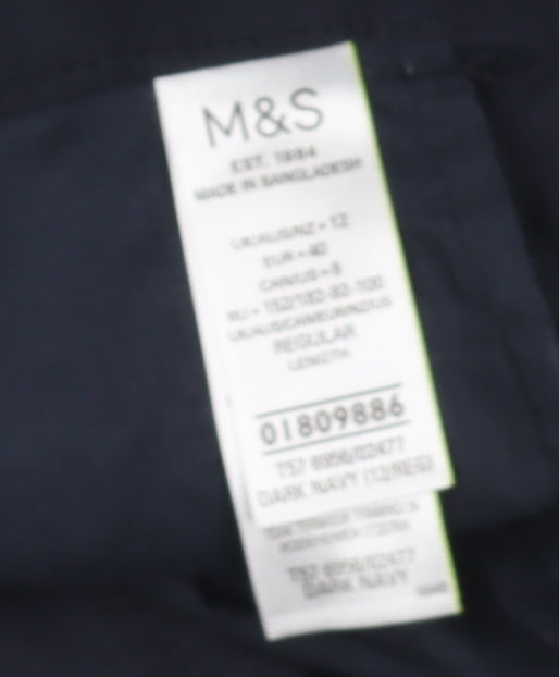 Marks and Spencer Women's Black Chino Trousers Size 12