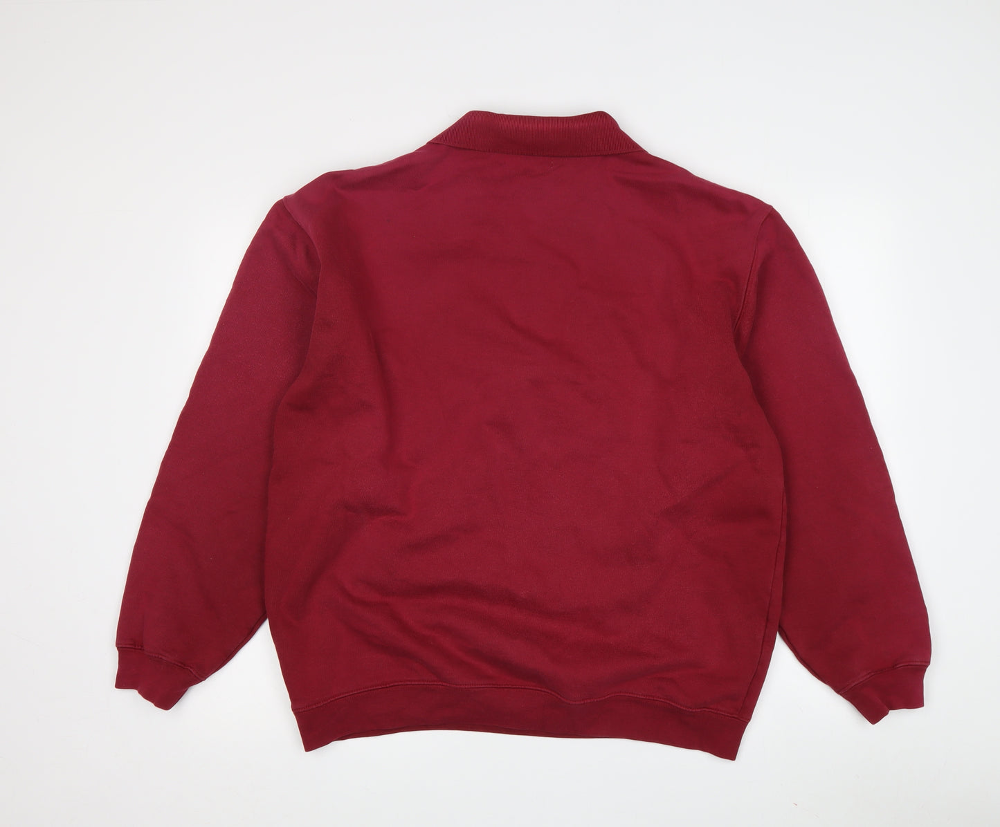 Antartex Men's Red Collared Pullover Sweatshirt M