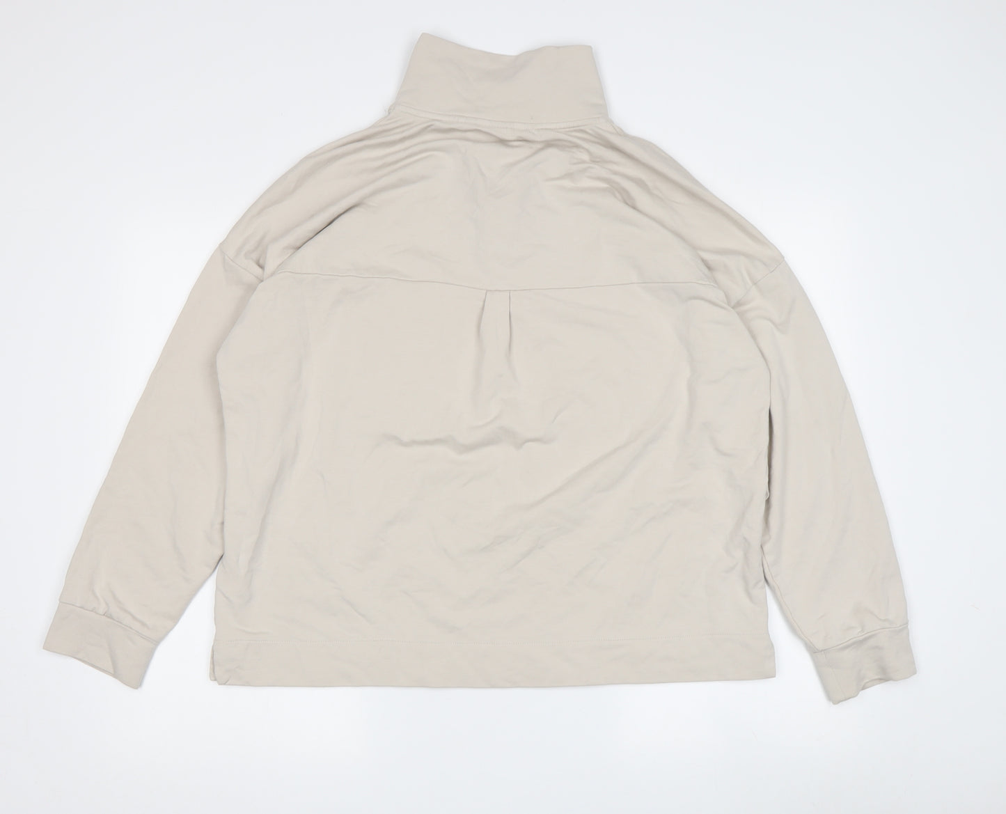 Next Beige Women's High Neck Pullover Sweatshirt, Size 16