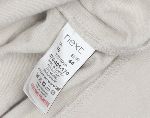 Next Beige Women's High Neck Pullover Sweatshirt, Size 16