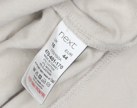 Next Beige Women's High Neck Pullover Sweatshirt, Size 16