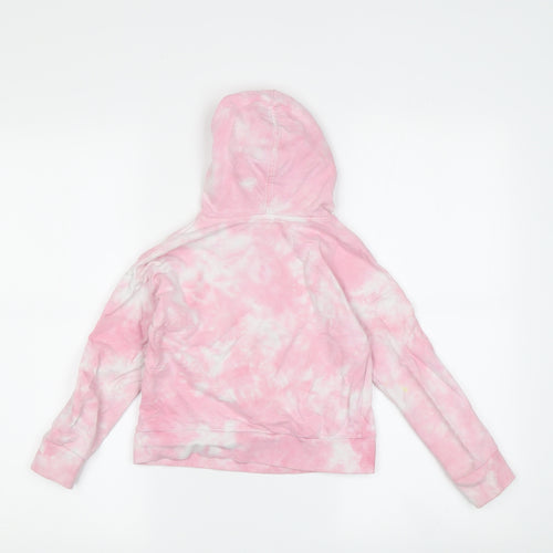 DKNY Girls Pink Star Tie-Dye Hoodie, 4 Years, Casual Pullover