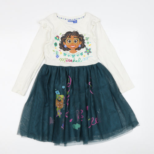 Disney Girls Multicoloured A-Line Dress, Size 6-7, Encanto Princess