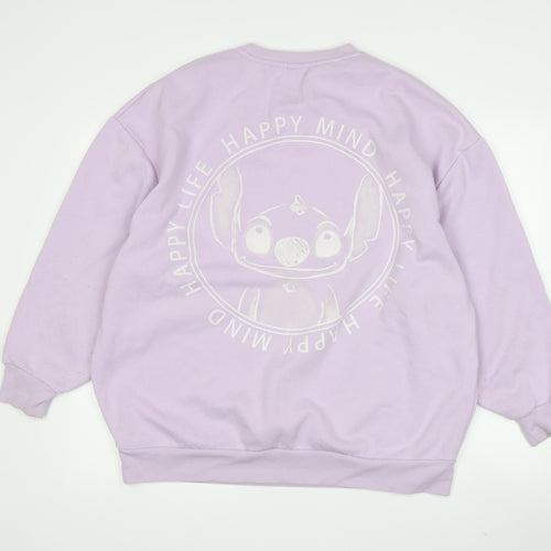 Disney Women’s Purple Stitch Sweatshirt Medium