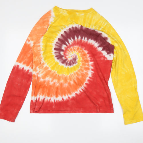 Lands' End Teens Retro Tie-Dye Long Sleeve T-Shirt