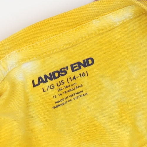 Lands' End Teens Retro Tie-Dye Long Sleeve T-Shirt
