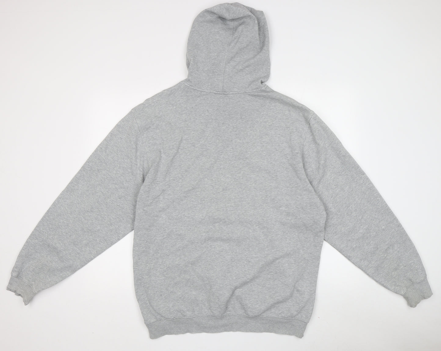 Adidas Men's Grey Pullover Hoodie - Large