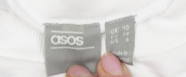 ASOS Women's White Pullover Sweatshirt Size 10