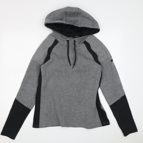 Firetrap Women's Grey Black Hoodie Size 10 Regular Fit