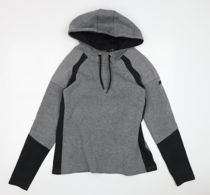 Firetrap Women's Grey Black Hoodie Size 10 Regular Fit