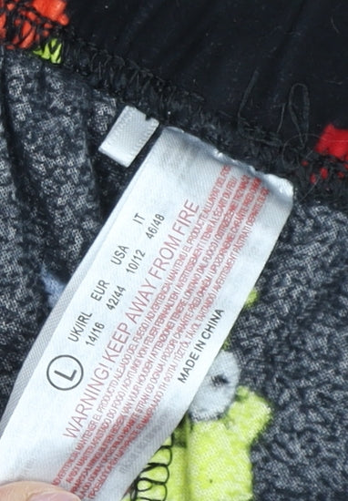 Simpsons Men's Black Polyester Pyjama Set L