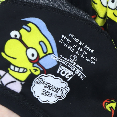 Black Simpsons Mens Pyjama Set L - Cartoon Print