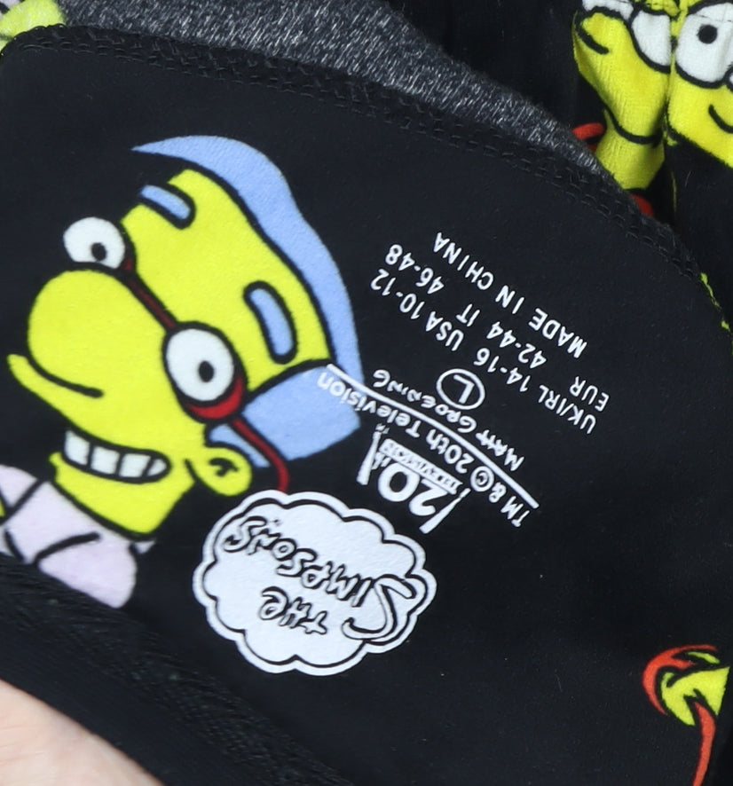 Black Simpsons Mens Pyjama Set L - Cartoon Print