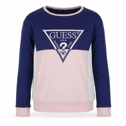 Guess Girls Blue Pink Sweatshirt, 4 Years, Embroidered Logo